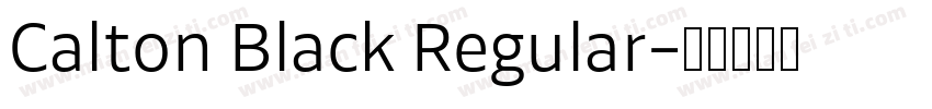 Calton Black Regular字体转换